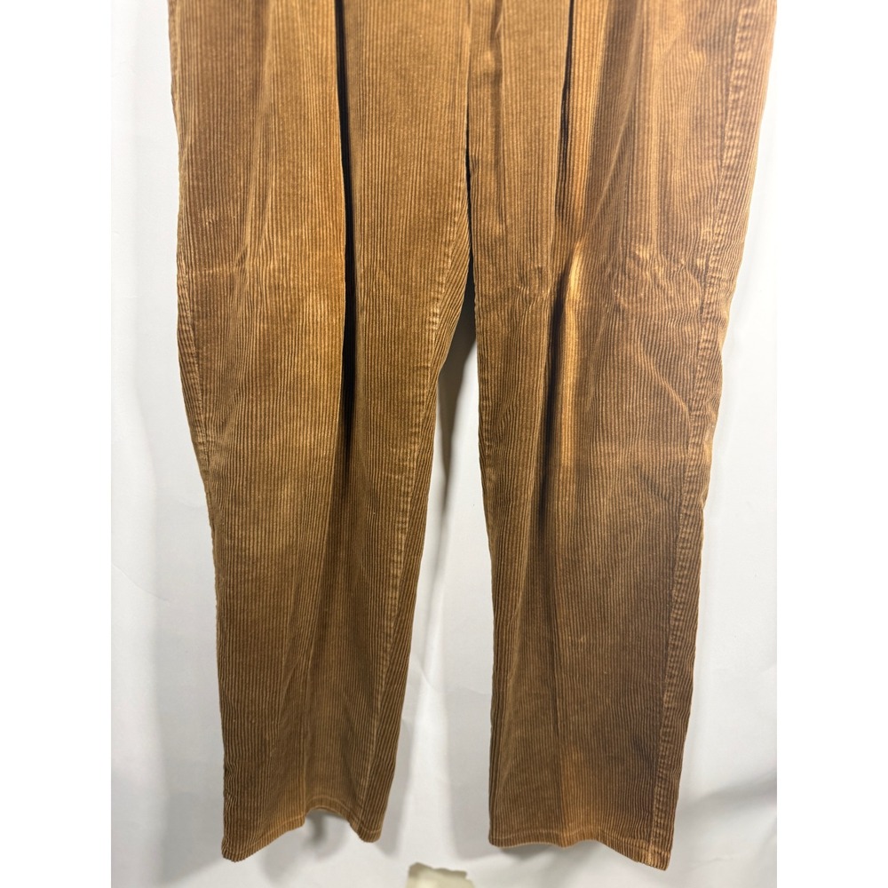 Polo Ralph Lauren Vintage Corduroy Pants Mens 35x32 Brown Pleated Made in USA - Picture 3 of 10